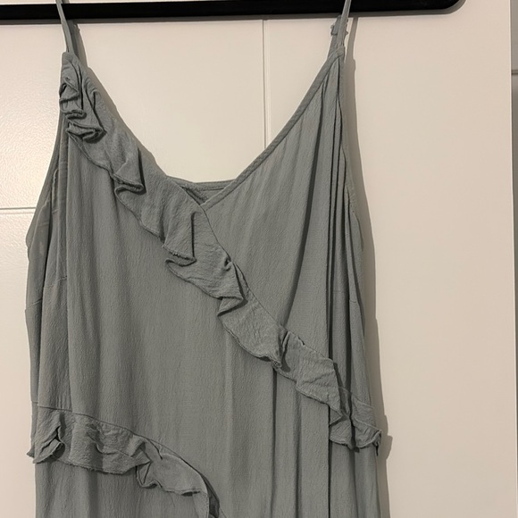Gray blue Ruffle Dress - Picture 2 of 4